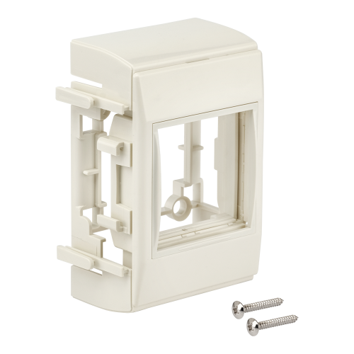 Wall mounting extension outlet box for one Mosaic 45x45 module, white